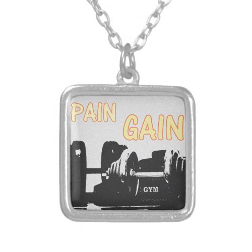 Pain and Gain Silver Plated Necklace