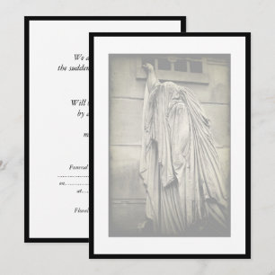 Pain and Sorrow Funeral Announcement Invitation