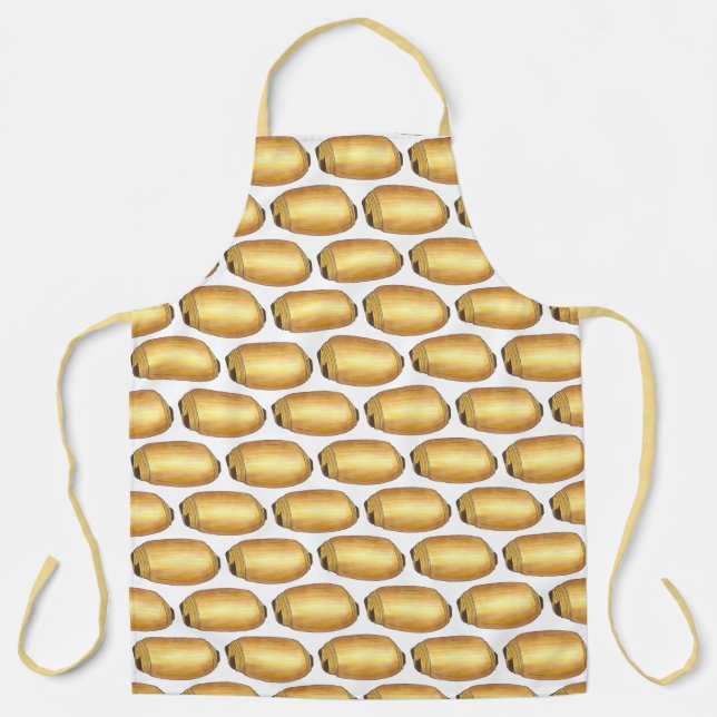 Pain au Chocolat French Food Croissant Pastry Chef Apron (Front)