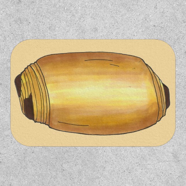 Pain au Chocolat French Food Croissant Pastry Patch (Front)