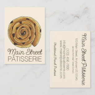 Pain Aux Raisins French Patisserie Bakery Chef Business Card