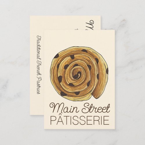 Pain Aux Raisins French Patisserie Bakery Chef Business Card