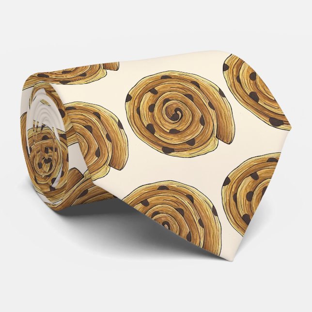 Pain Aux Raisins French Patisserie Bakery Food Neck Tie (Rolled)