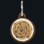Pain Aux Raisins French Patisserie Bakery Food Pet ID Tag<br><div class="desc">Design features an original illustration of a delicious pain aux raisins (pain au raisin). A staple of French patisserie, these puff pastry snails are made with puff pastry, raisins, and pastry cream, and is also known as escargot or pain russe. These pastries are similar to breakfast danishes or raisin bread....</div>