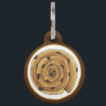 Pain Aux Raisins French Patisserie Bakery Food Pet ID Tag<br><div class="desc">Design features an original illustration of a delicious pain aux raisins (pain au raisin). A staple of French patisserie, these puff pastry snails are made with puff pastry, raisins, and pastry cream, and is also known as escargot or pain russe. These pastries are similar to breakfast danishes or raisin bread....</div>