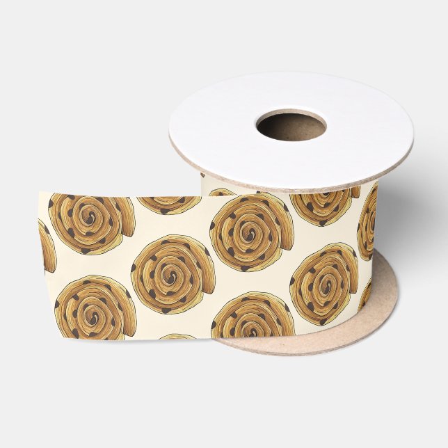 Pain Aux Raisins French Patisserie Bakery Food Satin Ribbon (Spool)