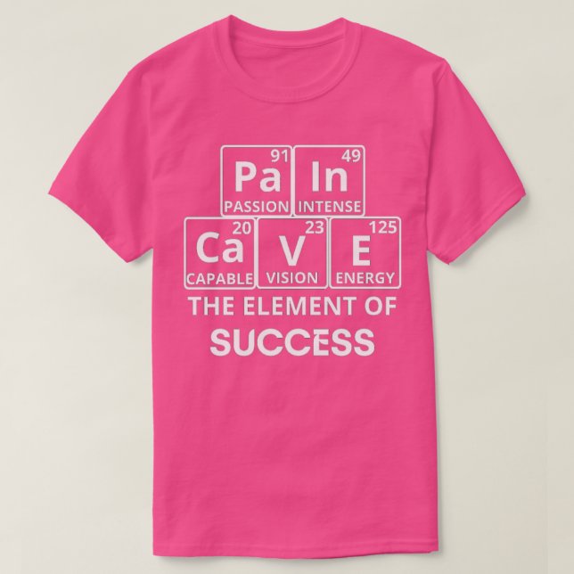Pain Cave Periodic Table T-Shirt (Design Front)