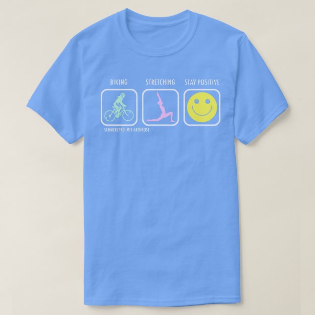Pain Free Osteoarthritis Cycling Stretching Yoga 2 T-Shirt (Design Front)