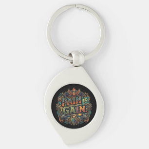 Pain is Gain – Fitness Motivation T-Shirt Keychain