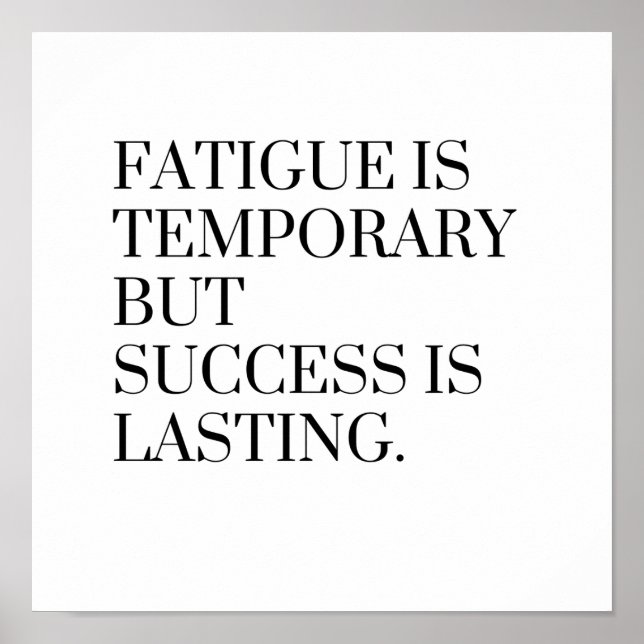 Pain is temporary but success is permanent poster (Front)