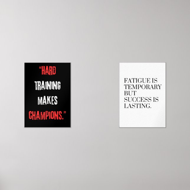 Pain is temporary but success is permanent  wall art sets (Front)