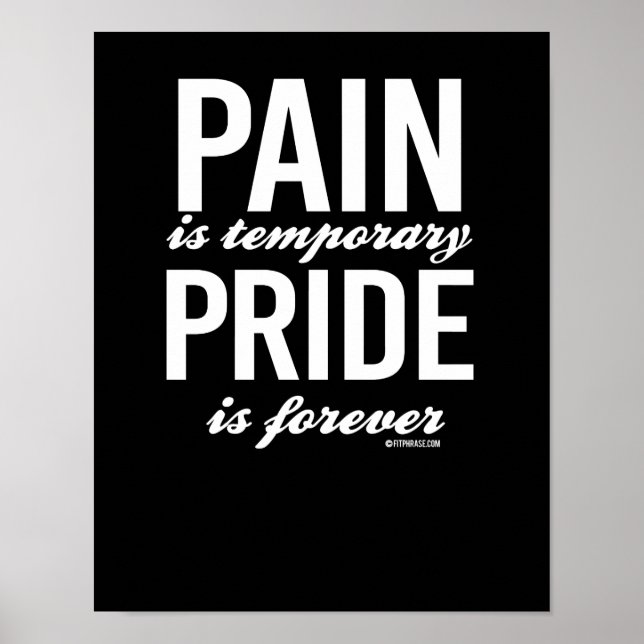 Pain is temporary - Pride is forever -   Guy Fitne Poster (Front)