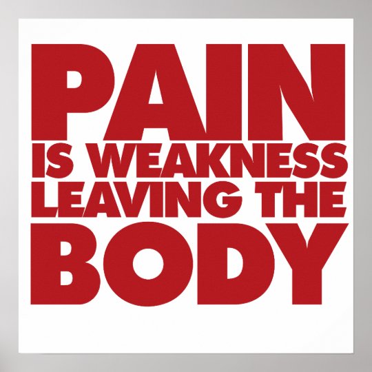 On the body. Weakness quote. Faux body poster.