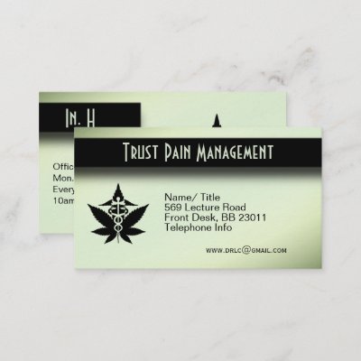 Pain Management Doctor Business Card