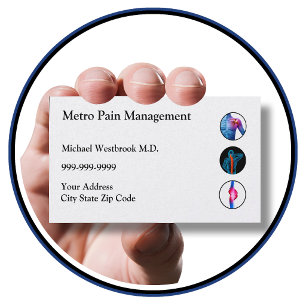 Pain Management Doctor Office Business Card