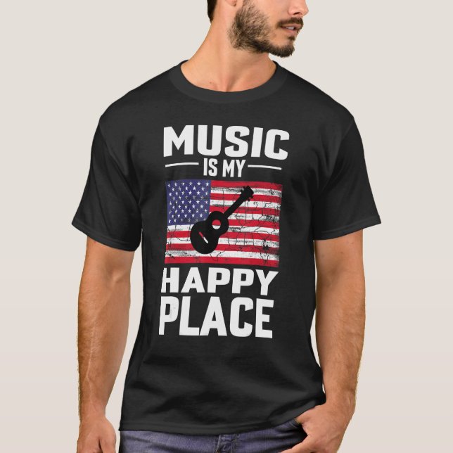 Pain of the Composer's Creation Music Is My Happy  T-Shirt (Front)