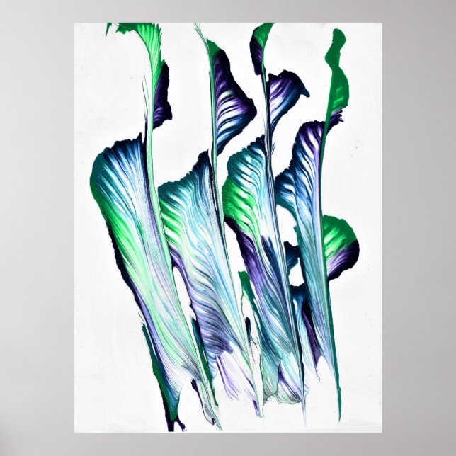 Pain Remover 1 Purple Flower Abstract Art Print (Front)