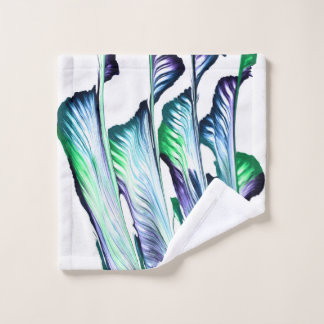 Pain Remover 1 Purple Green Abstract Bath Towels