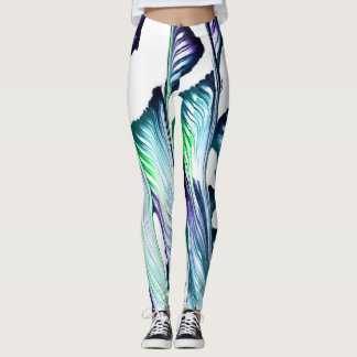 Pain Remover 1 Purple Green Abstract Leggings