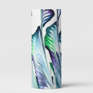 Pain Remover 1 Purple Green Flower Abstract Candle