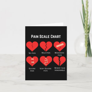 Pain Scale Chart Design For Funny Valentine's Day Card