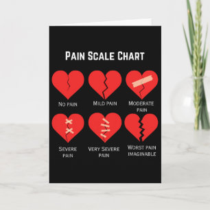 Pain Scale Chart Design For Funny Valentine's Day  Card