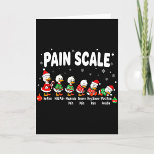 Pain Scale Christmas Goose Funny Nurse Christmas I Card