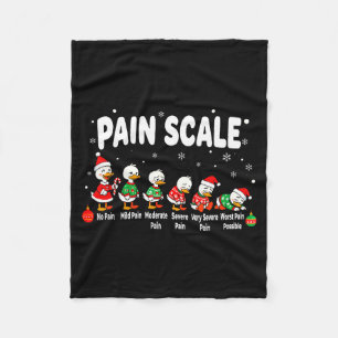 Pain Scale Christmas Goose Funny Nurse Christmas I Fleece Blanket