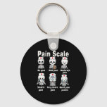 Pain Scale Cute Nurse Skeleton Halloween Trauma Fu Keychain