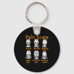Pain Scale Cute Nurse Skeleton Halloween Trauma Fu Keychain