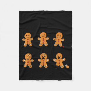 Pain Scale Funny Gingerbread Man Christmas Nurse H Fleece Blanket