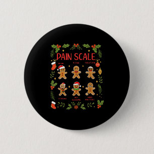 Pain Scale Gingerbread Essment Rn Er Nurse Christm Button