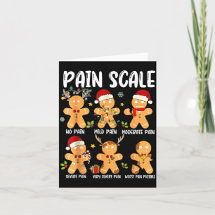 Pain Scale Gingerbread Trauma Nurse Christmas Nurs Card