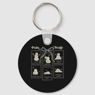 Pain Scale Snowman Christmas Trauma Nurse Triage H Keychain