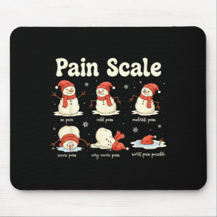Pain Scale Snowman Funny Nurse Christmas Icu Nurse Mouse Pad