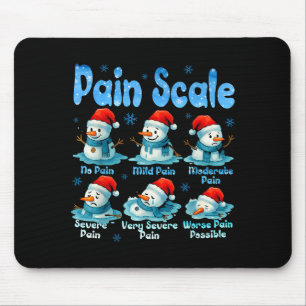Pain Scale Snowman Healthcare Worker Pain Essment  Mouse Pad