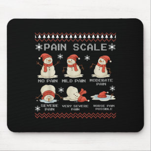 Pain Scale Snowman Pain Essment Trauma Nurse Ugly Mouse Pad