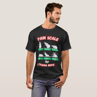 Pain Scale Snowman Trauma Nurse T-shirts