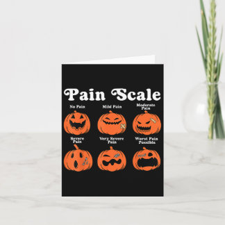 Pain Scale Spooky Pumpkin Fall Halloween Trauma Nu Card
