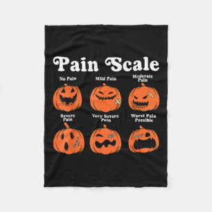 Pain Scale Spooky Pumpkin Fall Halloween Trauma Nu Fleece Blanket