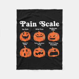 Pain Scale Spooky Pumpkin Fall Halloween Trauma Nu Fleece Blanket