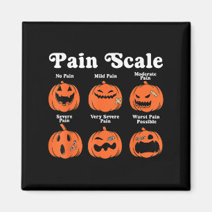 Pain Scale Spooky Pumpkin Fall Halloween Trauma Nu Magnet
