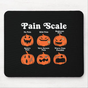 Pain Scale Spooky Pumpkin Fall Halloween Trauma Nu Mouse Pad
