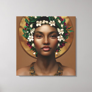 Pain to Power African-American Queen Canvas Print