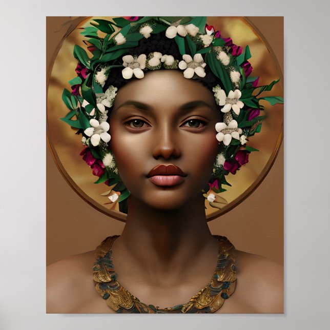 Pain to Power | African-American Queen Poster (Front)