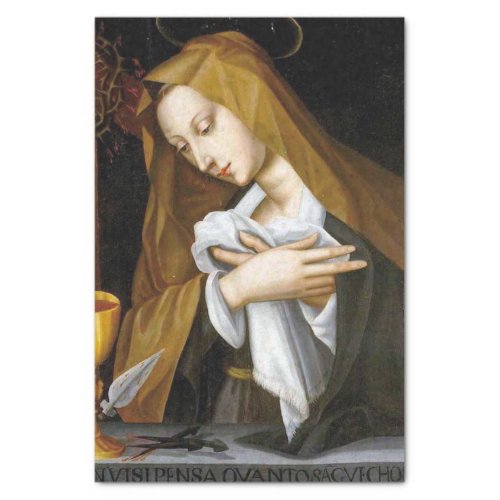 Pained Madonna by Plautilla Nelli Tissue Paper