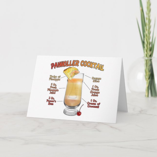 PAINKILLER Cocktail Recipe Art Card (Front)