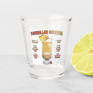PAINKILLER Cocktail Recipe Art Shot Glass