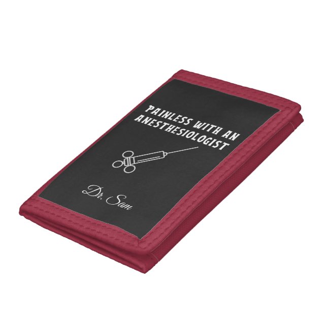 Painless with an Anesthesiologist, Anesthesiology Trifold Wallet (Bottom)