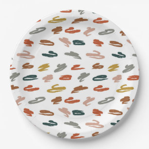 Paint Abstract Pattern Paper Plates